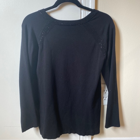 Conrad C Collection, black sweater with sparkle detail, size small - Picture 3 of 4